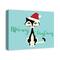 Midcentury Modern Christmas Cat Canvas Wall Art